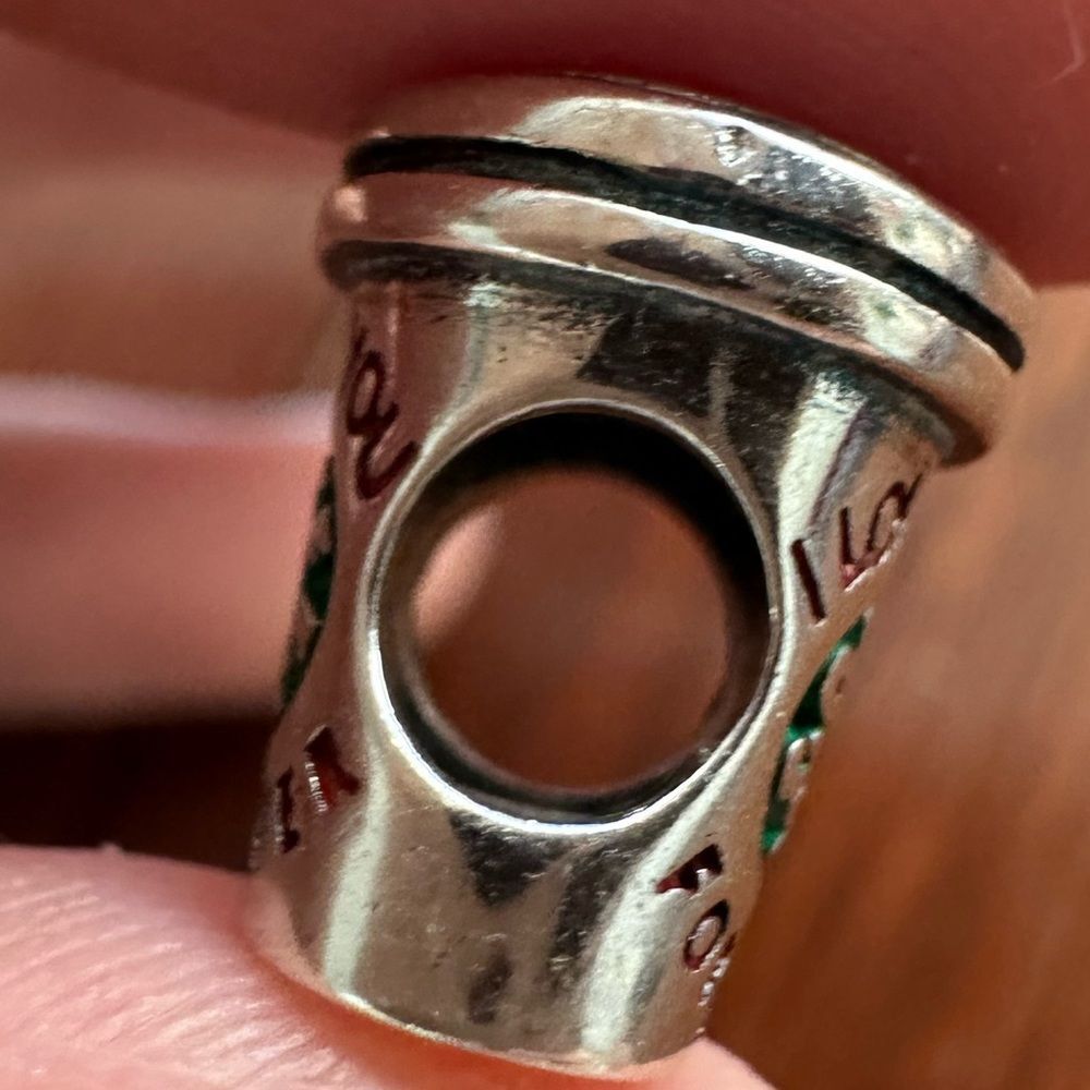 NWOT "Love" Coffee Silver 925 Pandora Fit Charm - Picture 9 of 12